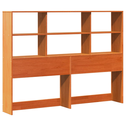 Bed Frame with Storage Headboard Wax Brown 140 x 200 cm