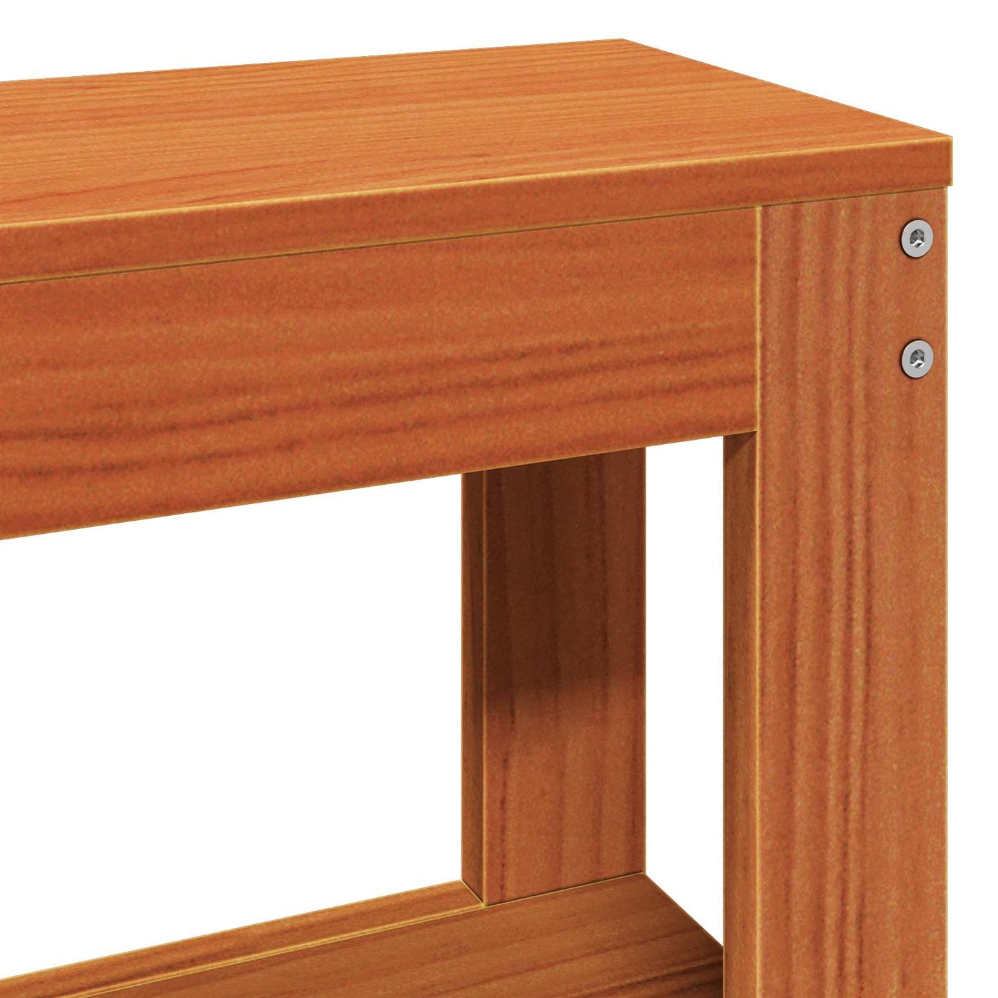 Bed Frame with Headboard Wax Brown 180 x 200 cm Solid Pine Wood