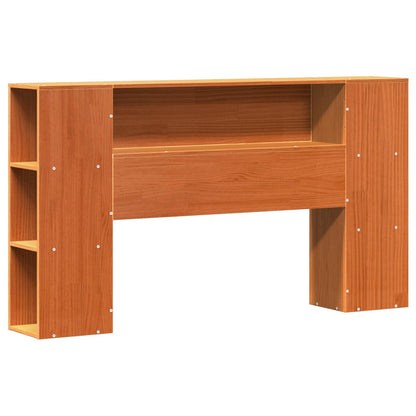 Bed Frame with Storage Headboard with Headboard 2 pcs Wax Brown