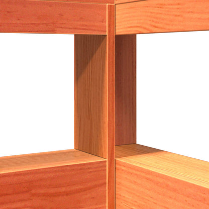Bookcase Bed 2 pcs Wax Brown 200 x 160 cm Solid Pine Wood