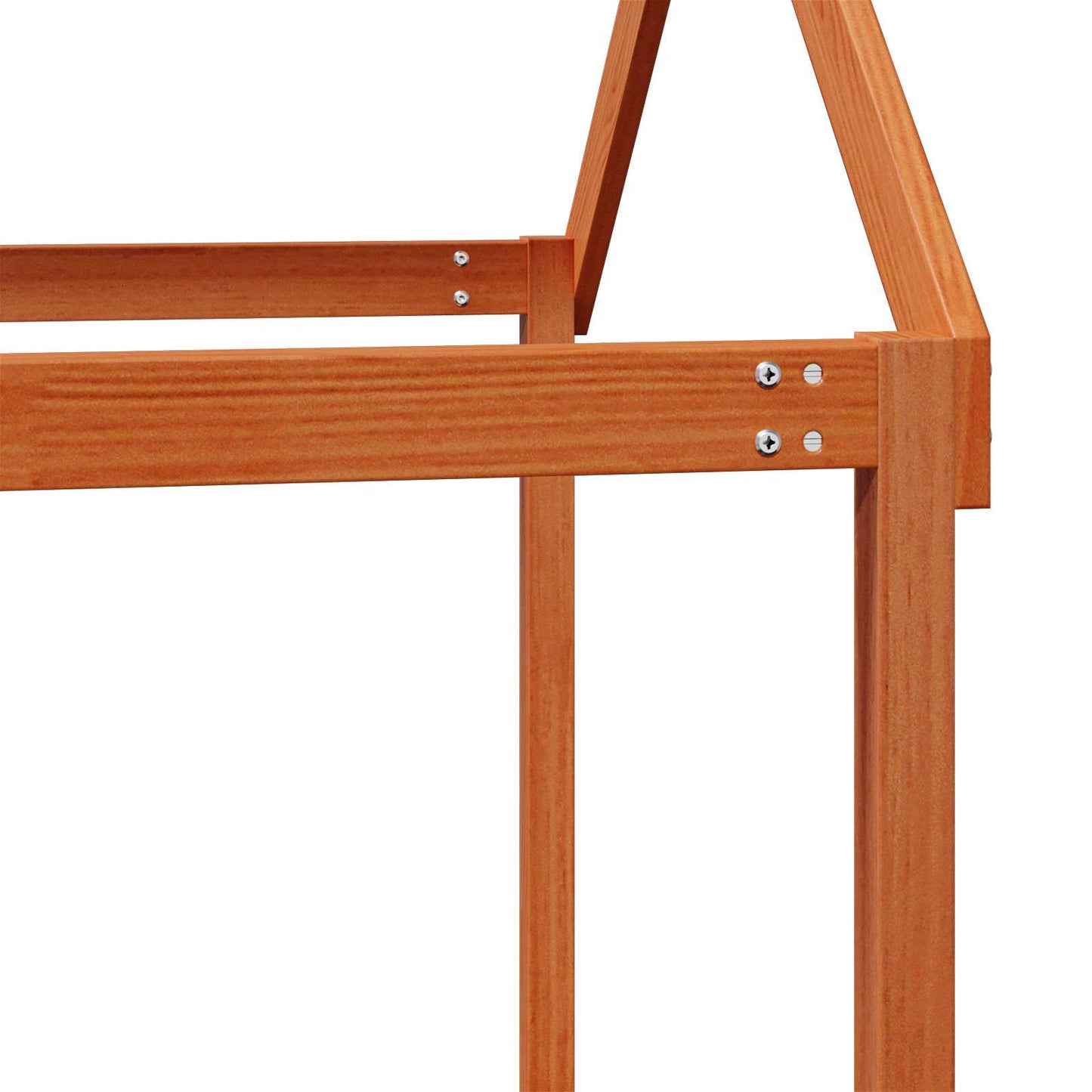 Loft Bed Frame Wax Brown 90 x 190 cm Solid Pine Wood