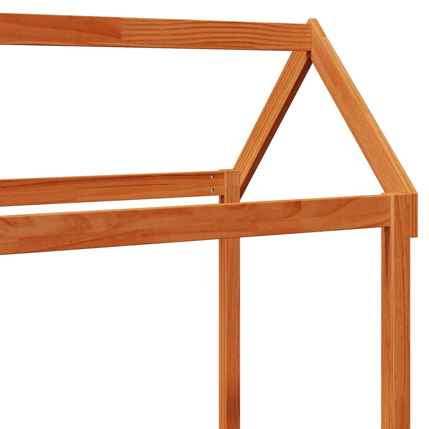Day Bed Set 3 pcs Wax Brown Solid Pine Wood