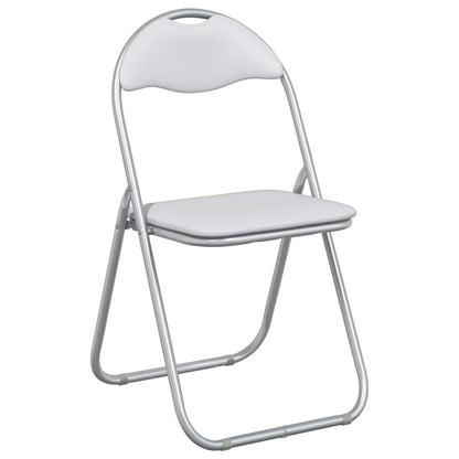 Folding Chair 2 pcs White and Grey 48 x 43.5 x 81 cm