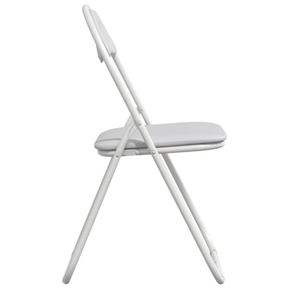 Folding Chair 2 pcs Faux Leather White 48 x 43.5 x 81 cm