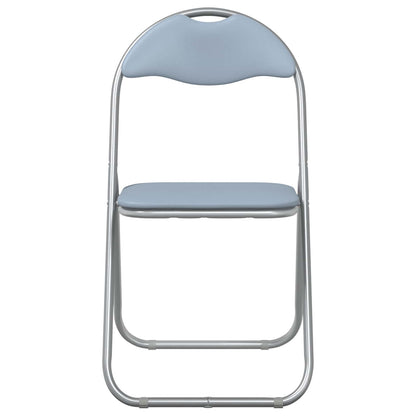 Folding Chair 2 pcs Grey 48 x 43.5 x 81 cm Faux Leather