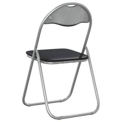 Folding Chair 8 pcs Black and Grey 48 x 43.5 x 81 cm