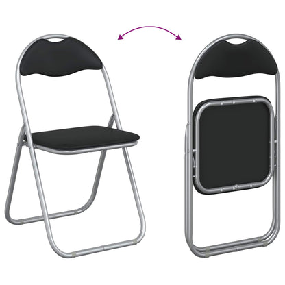 Folding Chair 8 pcs Black and Grey 48 x 43.5 x 81 cm