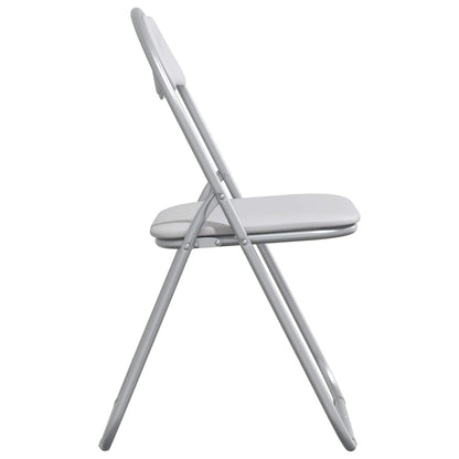 Folding Chair 8 pcs White and Grey 48 x 43.5 x 81 cm