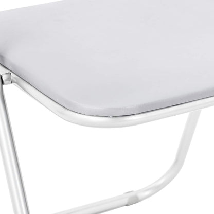 Folding Chair 2 pcs White 48 x 43.5 x 81 cm Faux Leather