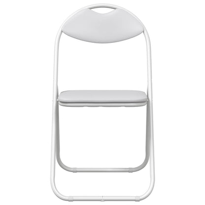 Folding Chair 2 pcs White 48 x 43.5 x 81 cm Faux Leather