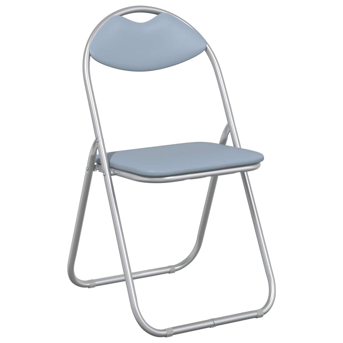Folding Chair 2 pcs Grey 48 x 43.5 x 81 cm Faux Leather