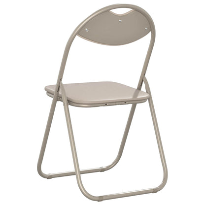 Folding Chair 2 pcs Sand 48 x 43.5 x 81 cm Faux Leather