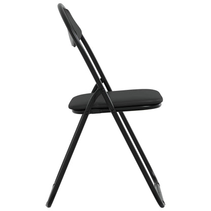 Folding Chair 2 pcs Black 48 x 43.5 x 81 cm Faux Leather