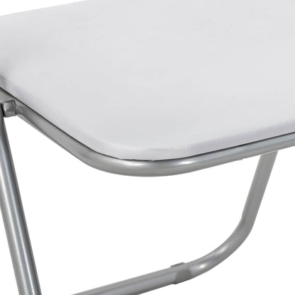 Folding Chair 8 pcs White and Grey 48 x 43.5 x 81 cm
