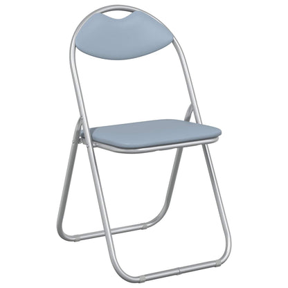Folding Chair 8 pcs Grey 48 x 43.5 x 81 cm Faux Leather