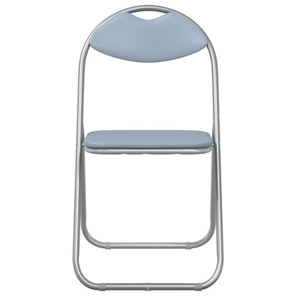 Folding Chair 8 pcs Grey 48 x 43.5 x 81 cm Faux Leather