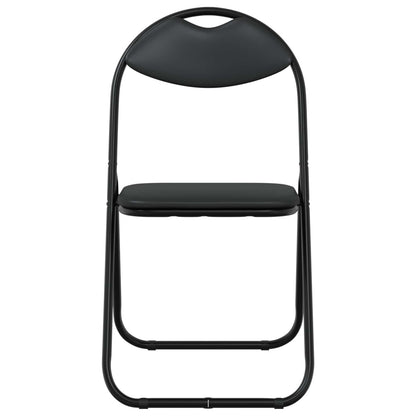 Folding Chair 8 pcs Black 48 x 43.5 x 81 cm Faux Leather