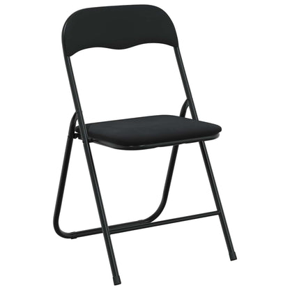 Folding Chair 8 pcs Black 48 x 44 x 78 cm Velvet