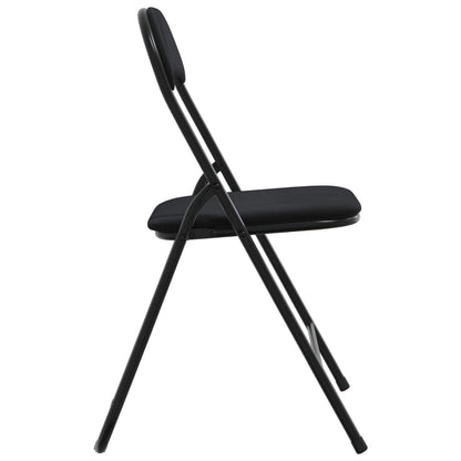 Folding Chair 8 pcs Black 48 x 44 x 78 cm Velvet