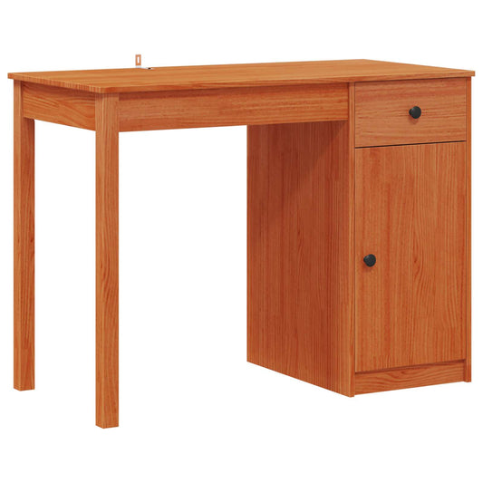 Desk Wax Brown 100 x 50 x 74 cm Solid Pine Wood