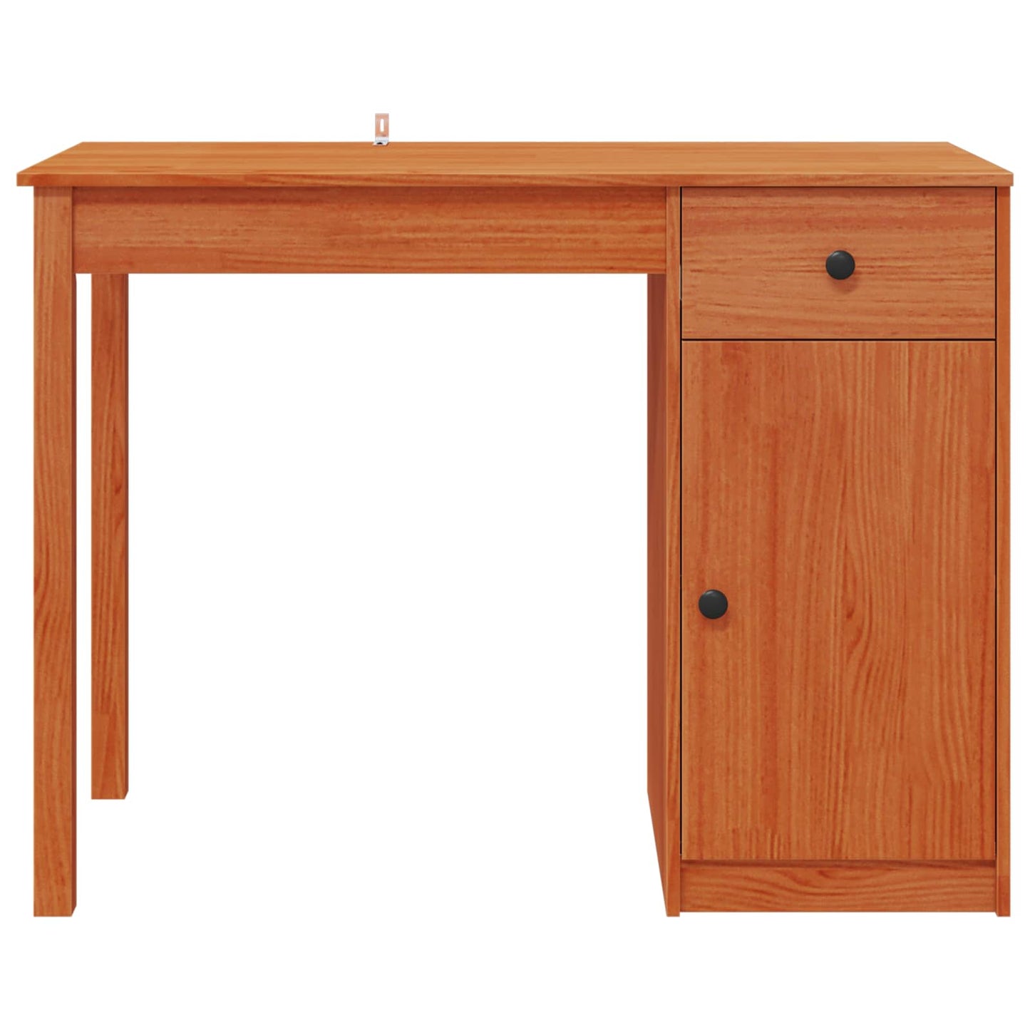 Desk with Drawer Wax Brown 100 x 50 x 74 cm Solid Pine Wood