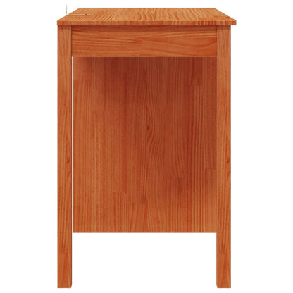 Desk with Drawer Wax Brown 100 x 50 x 74 cm Solid Pine Wood