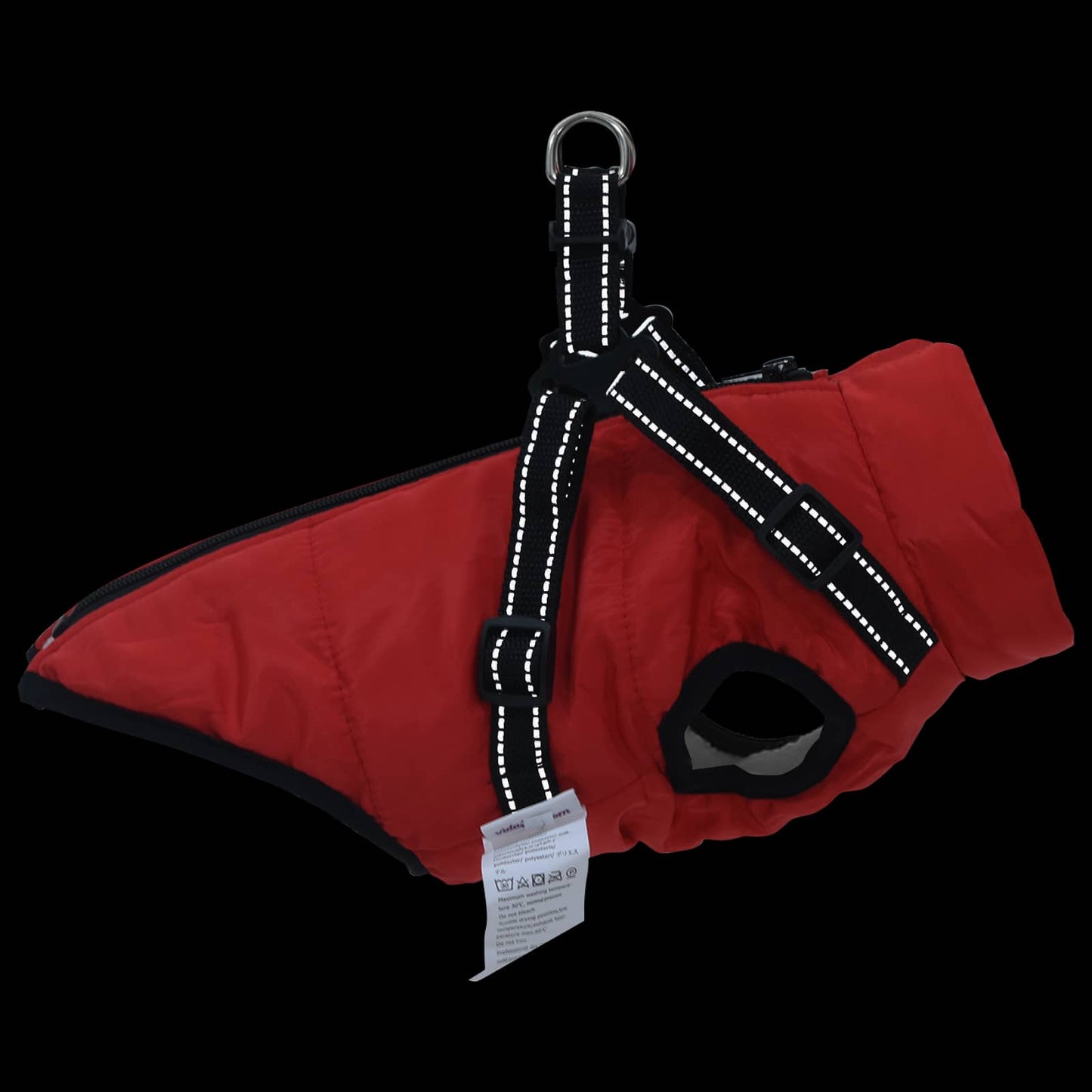 Dog Coat Red L28 Fleece and Polyester