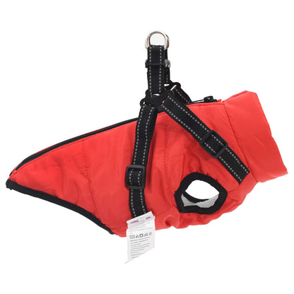 Dog Coat Red L28 Fleece and Polyester