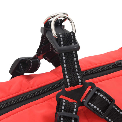 Dog Coat Red L44 Fleece and Polyester