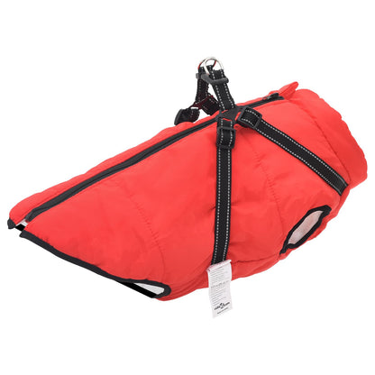 Dog Coat Red L52 Fleece and Polyester