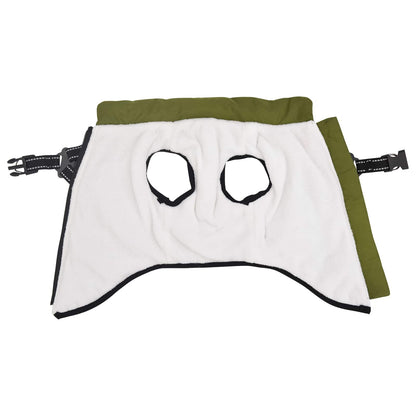 Dog Coat Army Green L28 Fleece and Polyester