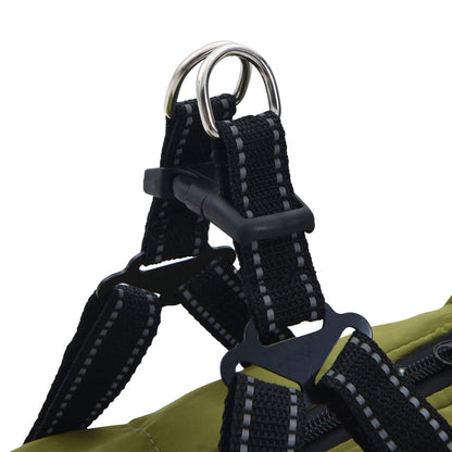 Dog Coat Army Green L32 Fleece and Polyester