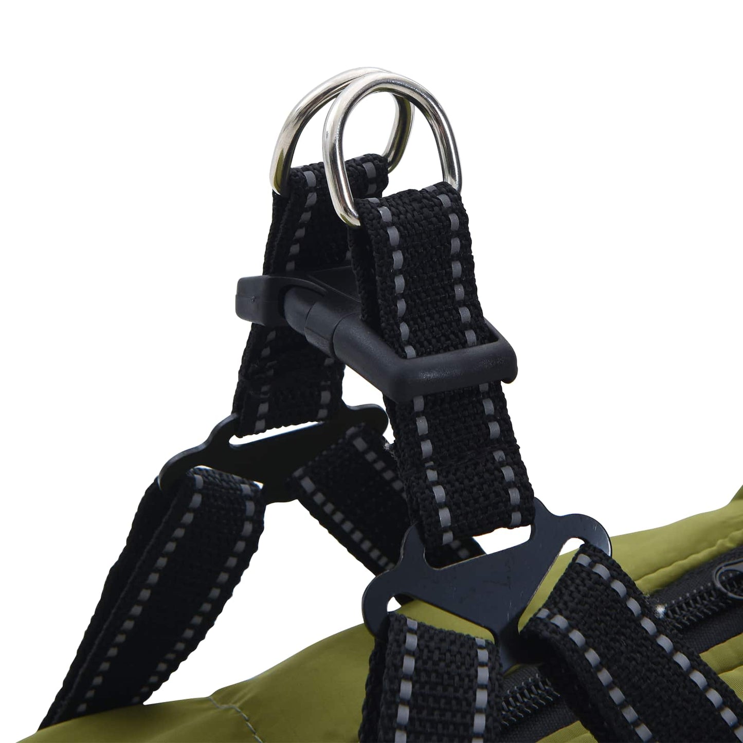 Dog Coat Army Green L36 Fleece and Polyester
