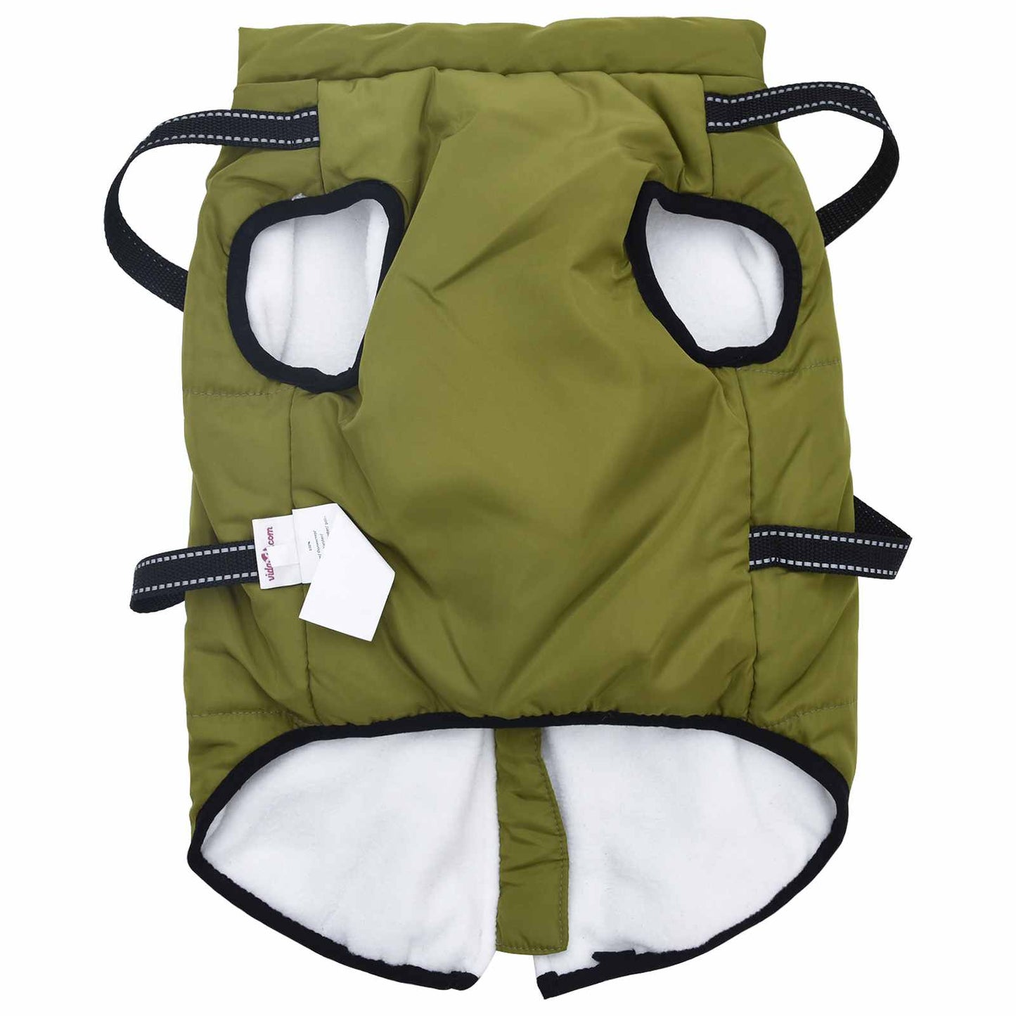Dog Coat Army Green L52 Fleece and Polyester