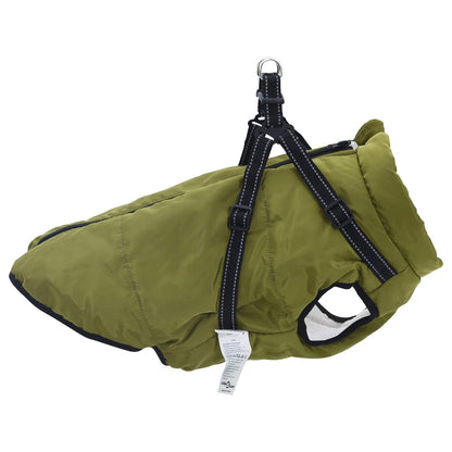 Dog Coat Army Green L68 Fleece and Polyester