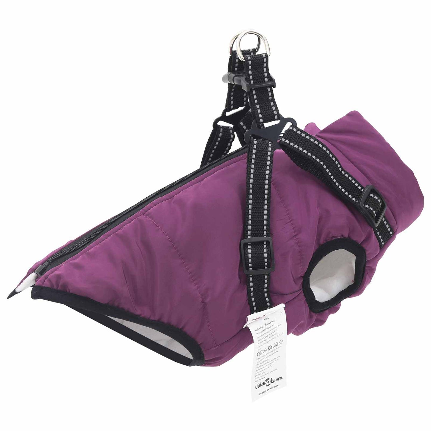 Dog Coat Purple L24 Fleece and Polyester