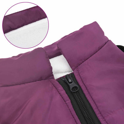 Dog Coat Purple L28 Fleece and Polyester