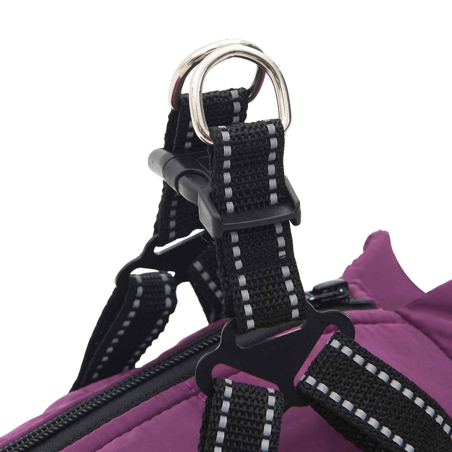 Dog Coat Purple L36 Fleece and Polyester