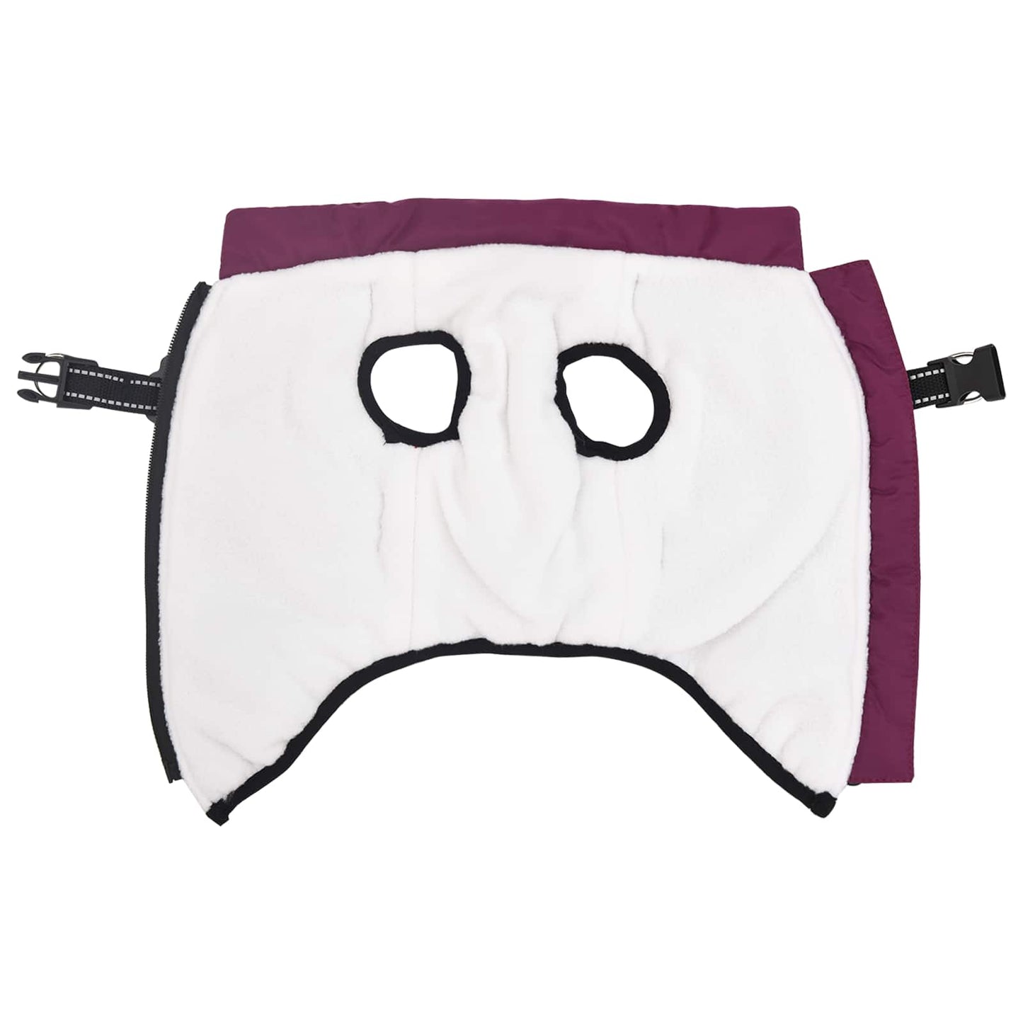 Dog Coat Purple L36 Fleece and Polyester
