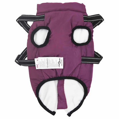Dog Coat Purple L40 Fleece and Polyester