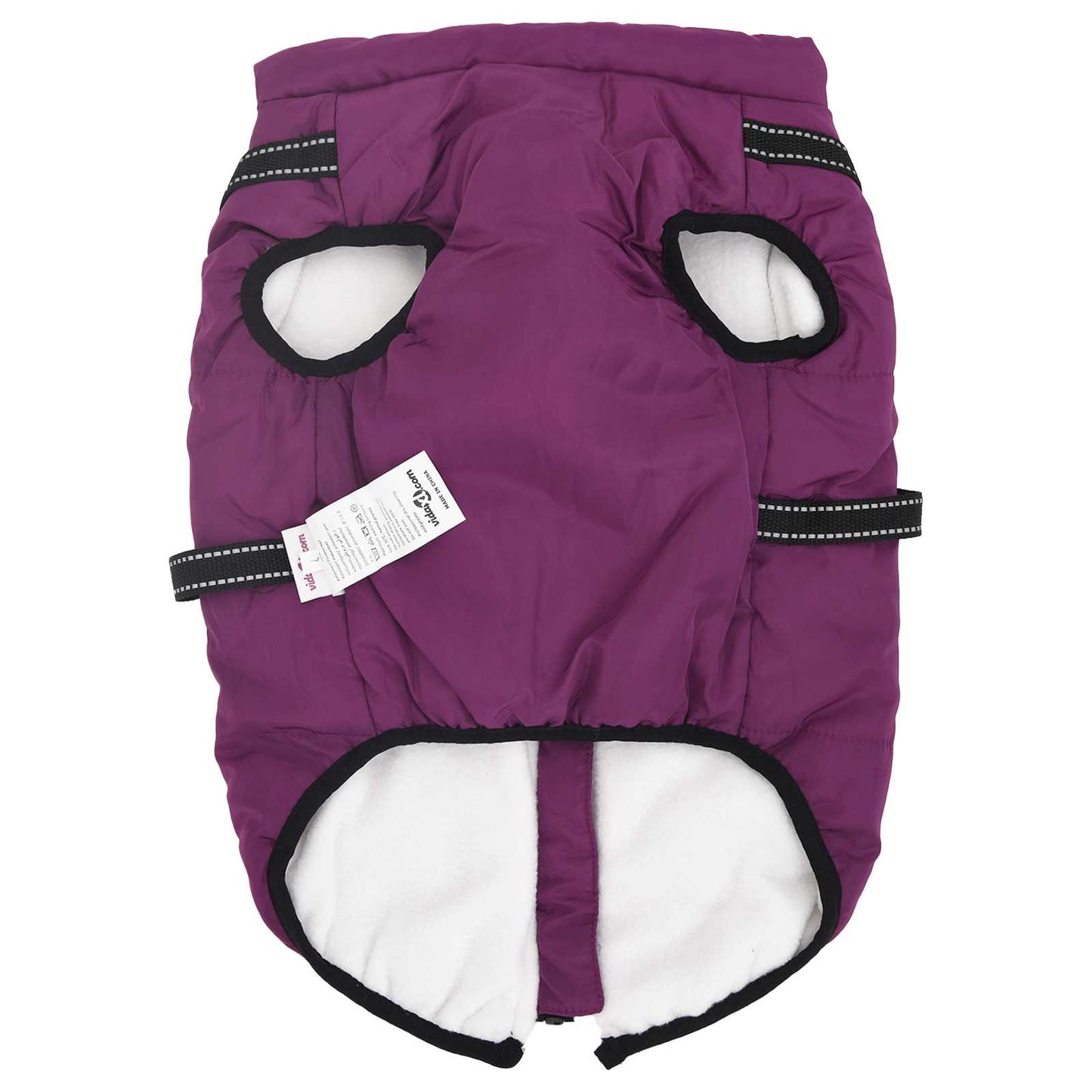 Dog Coat Purple L52 Fleece and Polyester