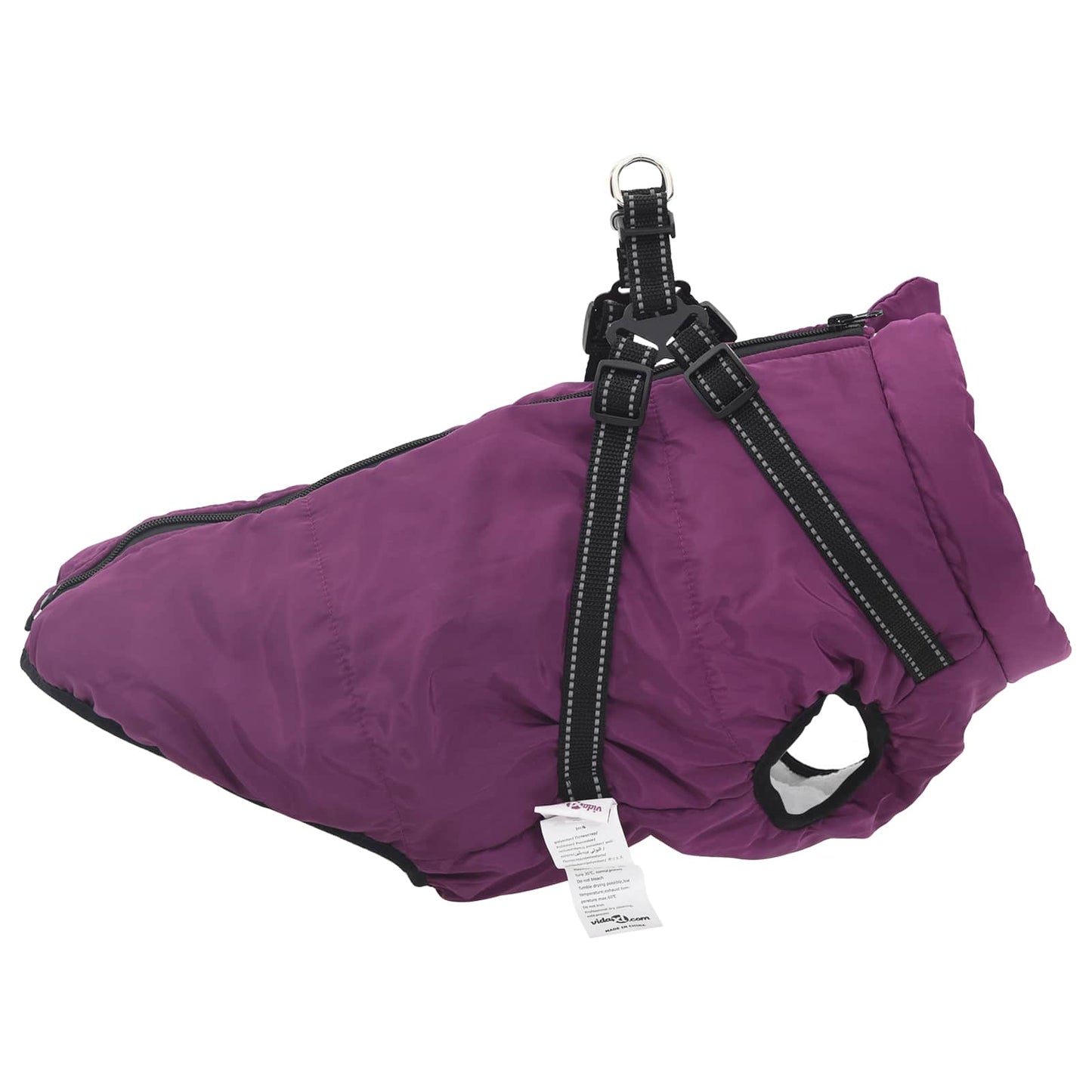 Dog Coat Purple L52 Fleece and Polyester