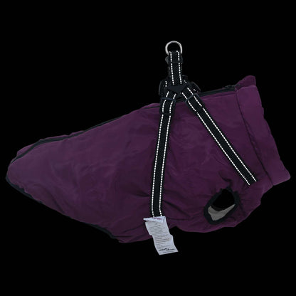 Dog Coat Purple L68 Fleece and Polyester