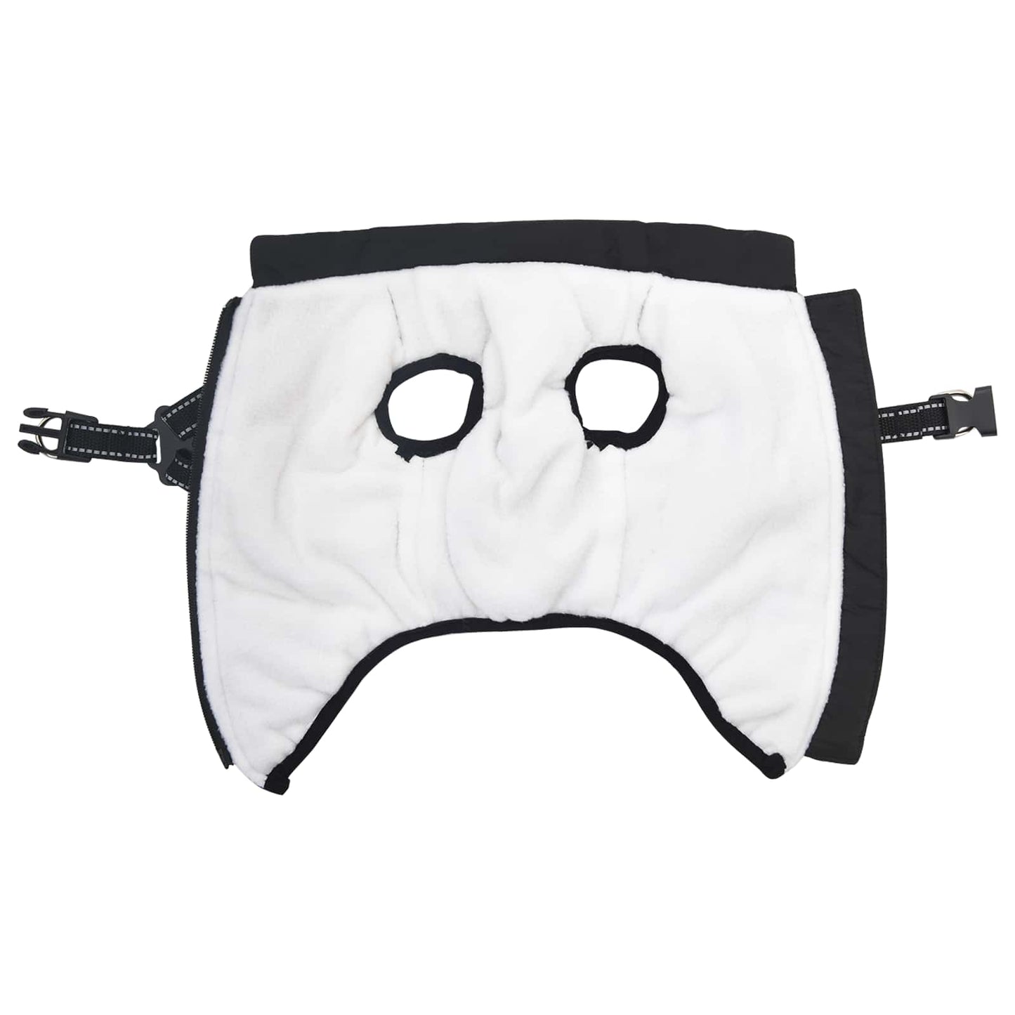 Dog Coat Black L24 Fleece and Polyester