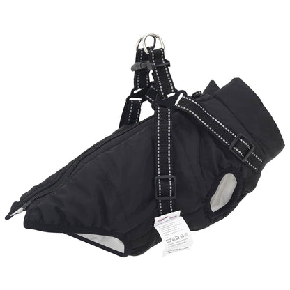 Dog Coat Black L28 Fleece and Polyester