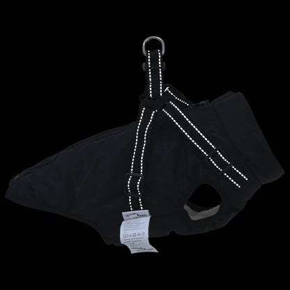 Dog Coat Black L28 Fleece and Polyester