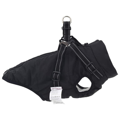 Dog Coat Black L36 Fleece and Polyester
