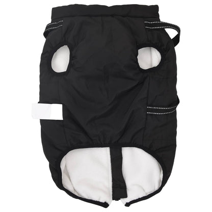 Dog Coat Black L44 Fleece and Polyester