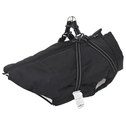 Dog Coat Black L48 Fleece and Polyester