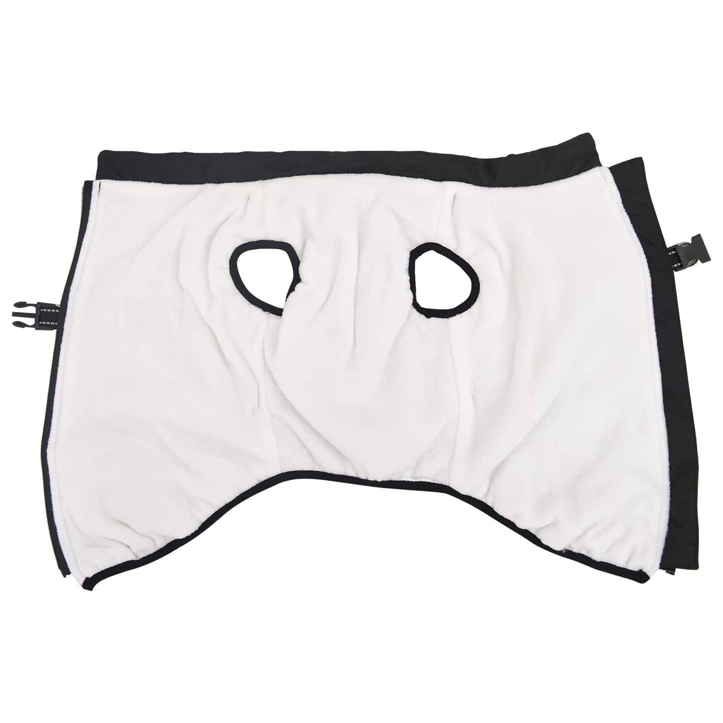 Dog Coat Black L48 Fleece and Polyester